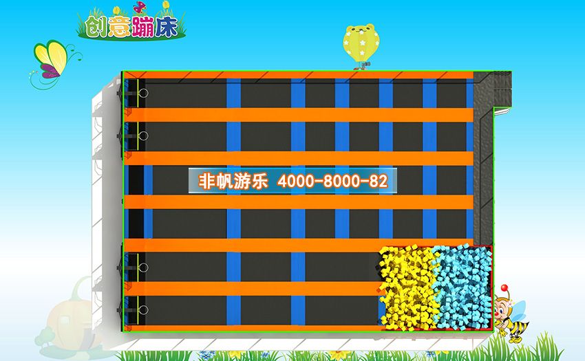 兒童淘氣堡創(chuàng)意蹦床主題運(yùn)動(dòng)樂(lè)園