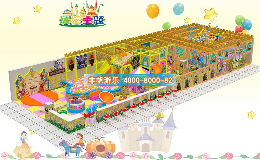 兒童淘氣堡城堡風格主題