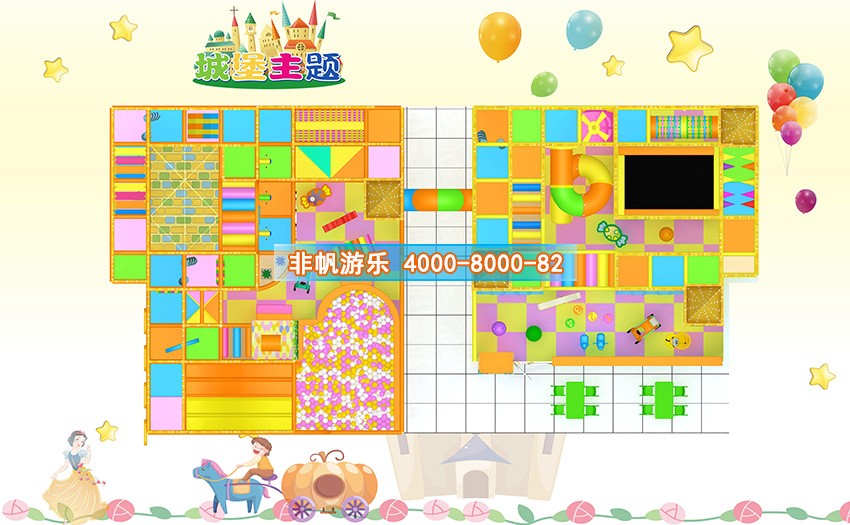 兒童淘氣堡城堡風格主題