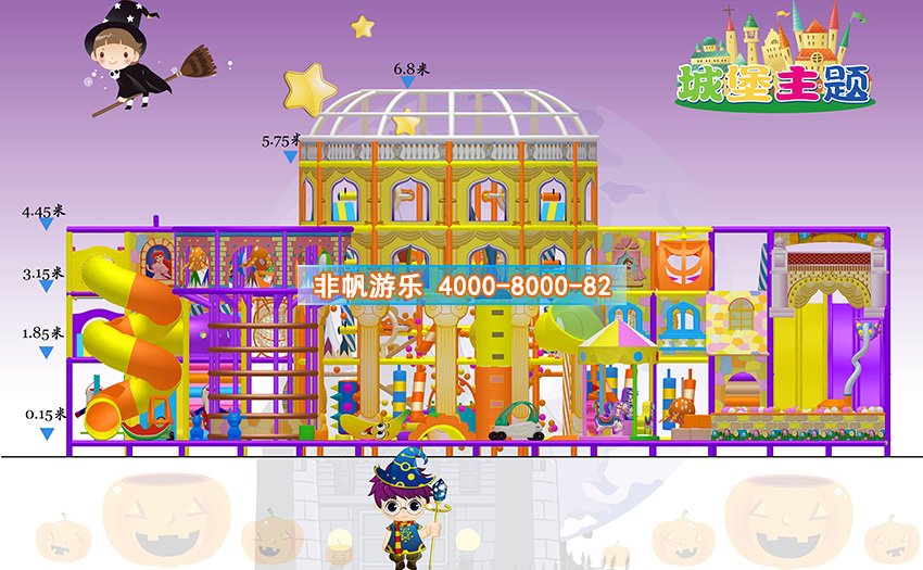 兒童淘氣堡城堡風格主題