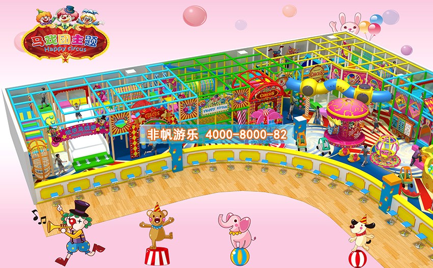 兒童淘氣堡馬戲團風格主題【400平方】(圖2) 兒童淘氣堡馬戲團風格主題