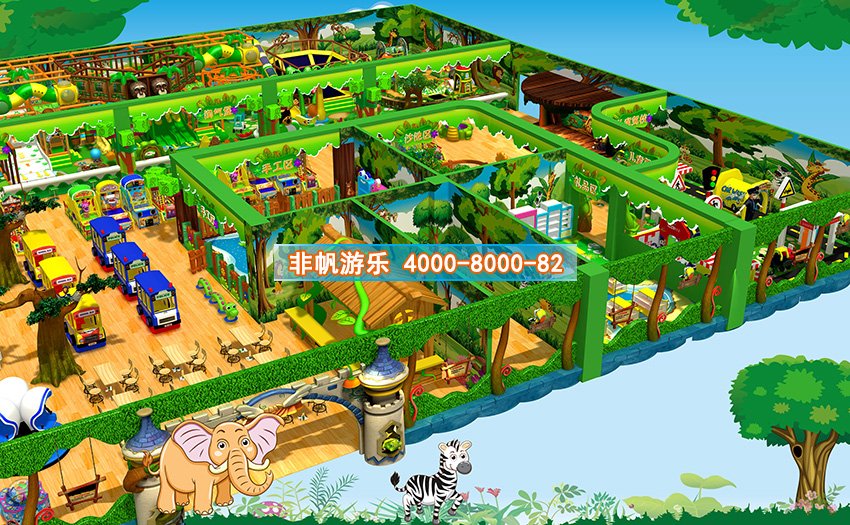 兒童淘氣堡森林動(dòng)物風(fēng)格