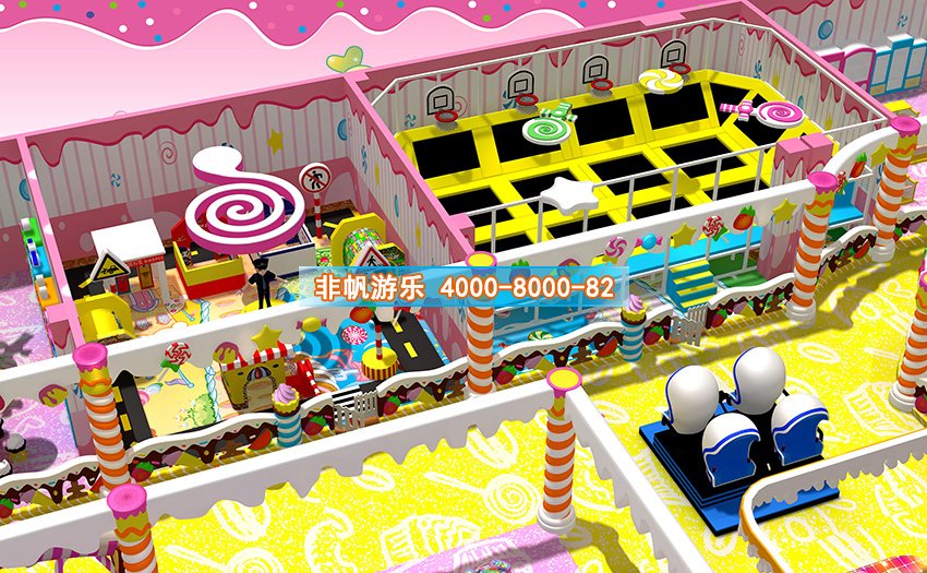 兒童淘氣堡糖果繽紛風格