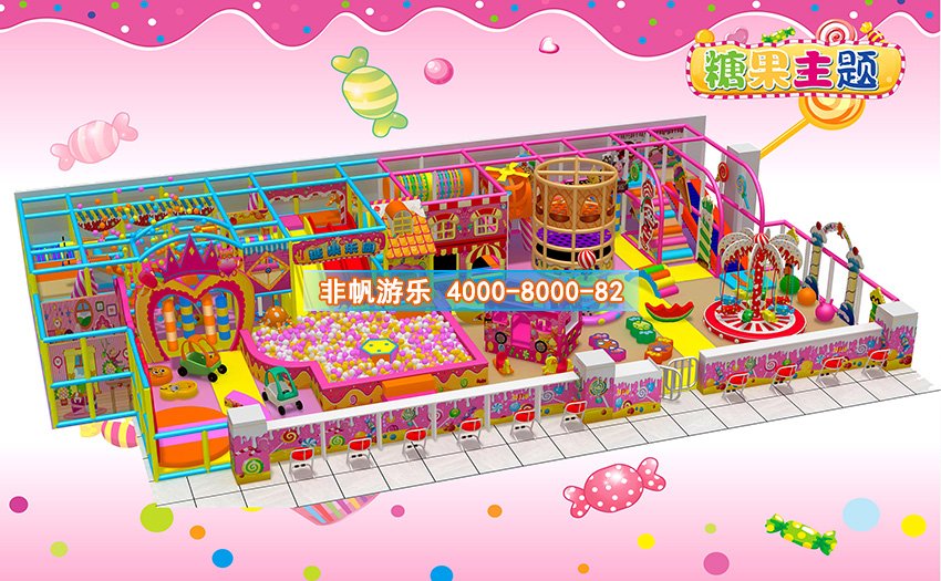 兒童淘氣堡糖果繽紛風格