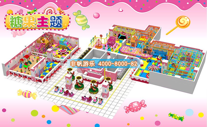 兒童淘氣堡糖果繽紛風格